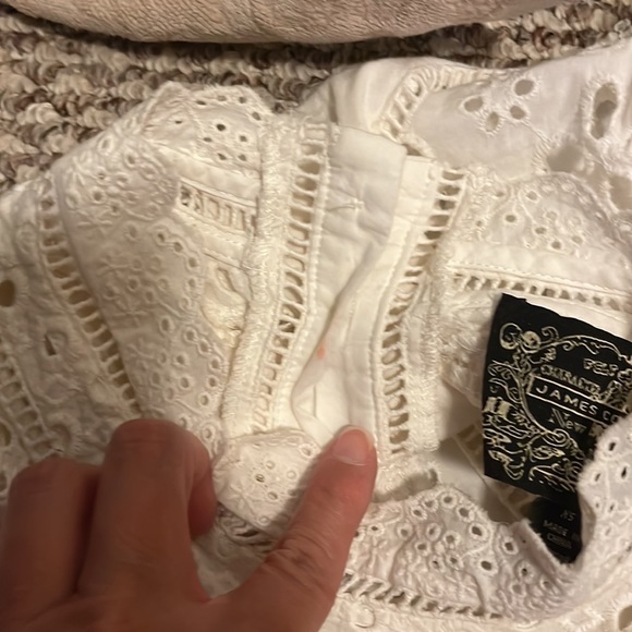 Anthropologie white eyelet embroidery top - Picture 9 of 9